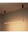126cm dæmpbar spisebordslampe - Sort, 18W LED, inkl. wireophæng