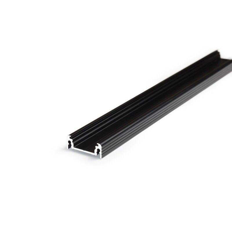 Aluminiums profil i Sort Til LED Strip (Model M-14) - 2 Meter