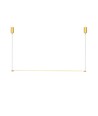 126cm dæmpbar spisebordslampe - Guld, 18W LED, inkl. wireophæng