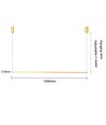 126cm dæmpbar spisebordslampe - Guld, 18W LED, inkl. wireophæng