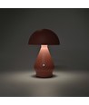 Opladelig LED bordlampe - Pink, Ø15cm, 22cm høj, touch dæmpbar, 3i1, IP20 indendørs