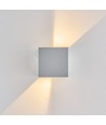 6W CUBIC PRO væglampe - IP65, sølvgrå, sløjfbar, justerbar, firkantet, op/ned, inde / ude, inkl. lyskilde
