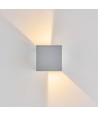 6W CUBIC PRO væglampe - IP65, sølvgrå, sløjfbar, justerbar, firkantet, op/ned, inde / ude, inkl. lyskilde