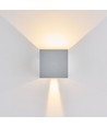 6W CUBIC PRO væglampe - IP65, sølvgrå, sløjfbar, justerbar, firkantet, op/ned, inde / ude, inkl. lyskilde