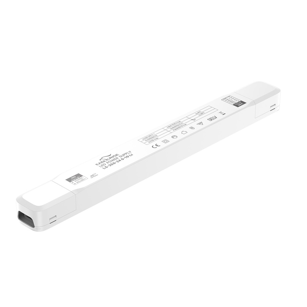 Eaglerise 250W / 24V DC dæmpbar strømforsyning - 10.4A, IP20, 0-10V, flicker free