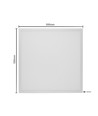 60x60 LED panel 36W DALI dæmpbar - Højde:10mm, 116lm/w, UGR19, RA92, hvid kant