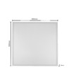 60x60 LED panel 36W + Zigbee driver - Højde:28mm, UGR19, RA93, dæmpbar via Zigbee, hvid kant
