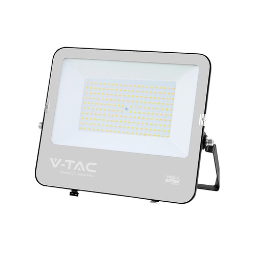 150W LED projektør, Slimline - 135lm/W, CREE chip, IP65, sort hus, 6 års garanti