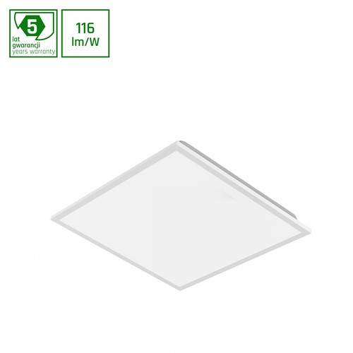 60x60 ALGINE LED panel, 40W - Bagbelyst, IP40, hvid kant, DALI dæmpbar