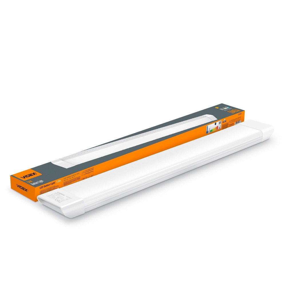 120cm 54W komplet LED armatur - 5000K, hvid, lysskinne - Kulør : Neutral