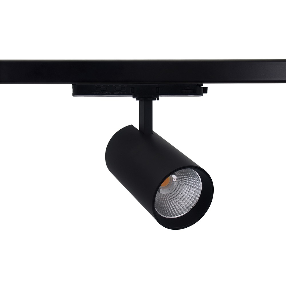 25-30W 3-faset CCT Triac skinnespot - RA92, Justerbar CCT & Watt, Sort - Dæmpbar : Dæmpbar, Kulør : 3-i-1