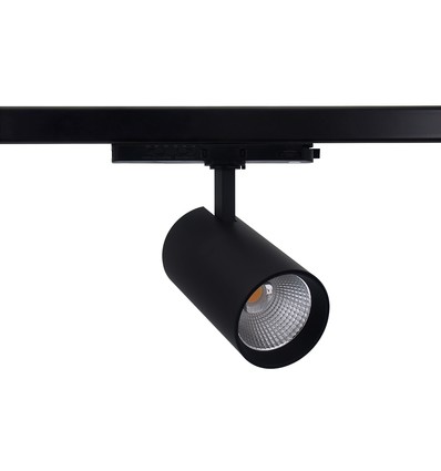 25-30W 3-faset CCT Triac skinnespot - RA92, Justerbar CCT & Watt, Sort