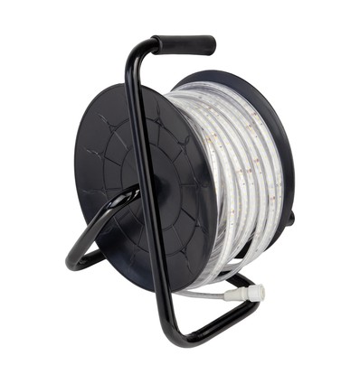 50m rulle 8W/m LED strip - IP65, 120 LED pr. meter, 600lm/m, 8mm bred, neutral hvid