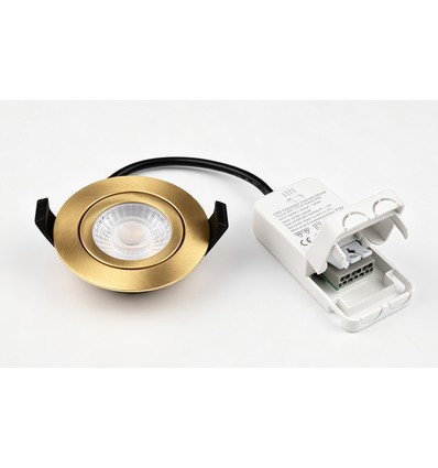 7W Ø8,3cm DimToWarm+CCT indbygningsspot dæmpbar RA96 - Hul: Ø6,8 cm, Mål: Ø8,3 cm, Guld
