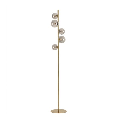 Oliva 5xG9 gulvlampe bronze/røgfarve - 160cm, røgfarvet glas, uden lyskilde
