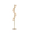 Denia 10xG9 gulvlampe messing/ravfarve - 160cm, ravfarvet glas, uden lyskilde