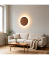 Ø30cm væglampe - Mørkt træ, 6W, 2700K, IP20