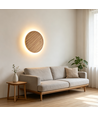 Ø40cm væglampe - Lyst træ, 10W, 2700K, IP20