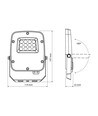 10W CCT LED projektør - IP65, udendørs, arbejdslampe