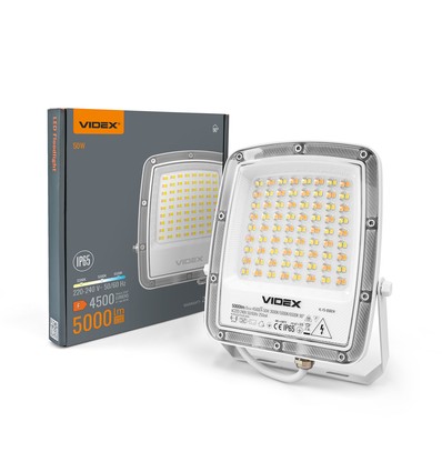 50W LED projektør CCT - IP65, 3 lyskulører, udendørs