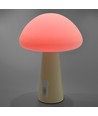 Genopladelig Mushroom LED bordlampe - RGB + 3000K, kold hvid, transportabel