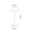Genopladelig LED skrivebordslampe med white noise - Neutral hvid + RGB, grøn, inkl. lyskilde