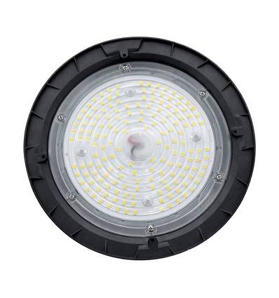 220x135mm Plateo 4 High Bay 100W - neutral hvid 230V 90° IP65 IK09 sort, med effektjustering 0-10V