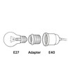 E40 til E27 adapter