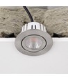 7W RA96 CCT + DimToWarm indbygningsspot til isolering - Dæmpbar, Hul: Ø6,8 cm, Mål: Ø9,3 cm, børstet stål