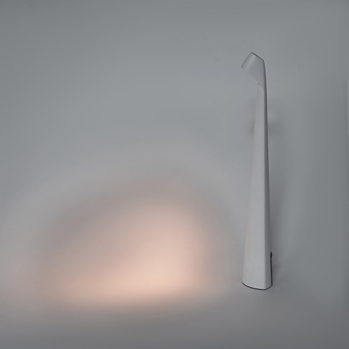 Opladelig LED bordlampe inde/ude - Hvid, 40cm høj, 3-trin dæmpbar, IP44 udendørs