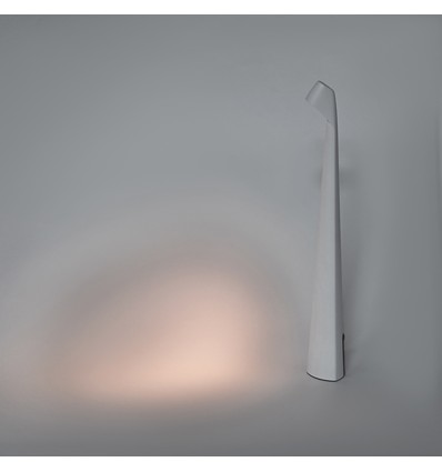 Opladelig LED bordlampe inde/ude - Hvid, 40cm høj, 3-trin dæmpbar, IP44 udendørs