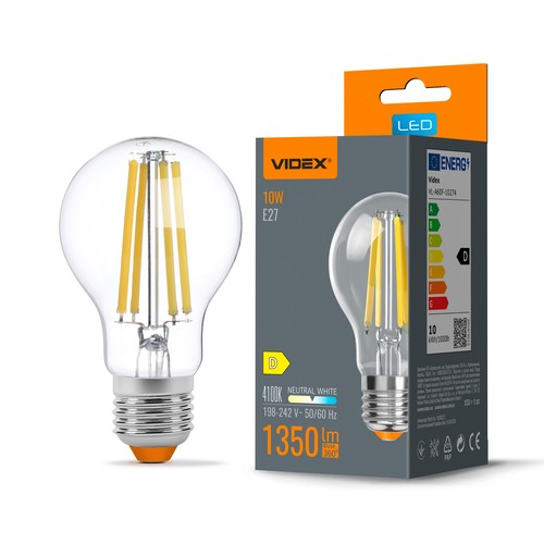 E27 10W LED filament pære - A60, neutral hvid