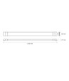120cm 36W LED armatur - CCT, komplet lysskinne