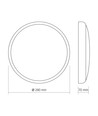 Loftslampe med bevægelsessensor - 20W, 5CCT, hvid kant
