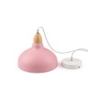 BIRK Pink Ø24cm pendel - E27 fatning, 2m ledning, Metal / Træ