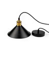 Mokka Sort Ø22cm pendel - E27 fatning, 2m ledning, Sort/messing