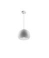 Hvid Ø20cm pendel - E27 fatning, 2m ledning, Metal