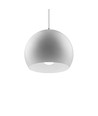 Globe Hvid Ø20cm pendel - E27 fatning, 2m ledning, Metal