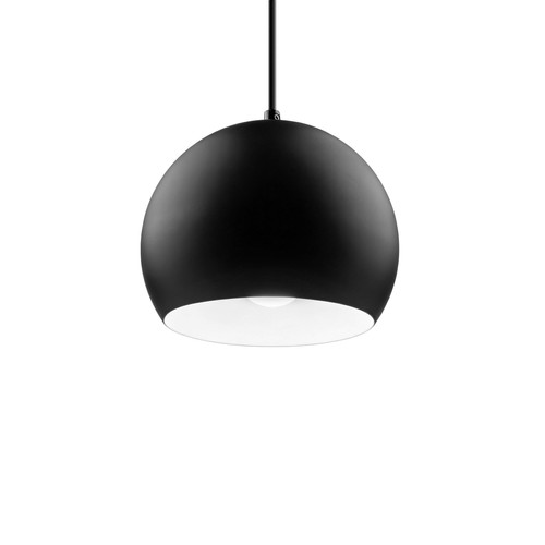 Sort Ø20cm pendel - E27 fatning, 2m ledning, Metal