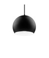GLOBE Sort Ø20cm pendel - E27 fatning, 2m ledning, Metal
