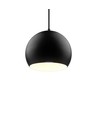 GLOBE Sort Ø20cm pendel - E27 fatning, 2m ledning, Metal