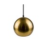 Globe Messing Ø20cm pendel - E27 fatning, 2m ledning, Metal
