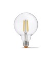 E27 7W LED filament pære - G95, neutral hvid