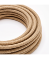 5m Stofledning 2x0.75 mm², tekstil - 230V, Jute/Beige
