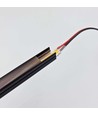 240cm LED Akustikpanel-sæt, sort - 2 stk. Enkeltfarvet LED strips (240cm) m. 78W strømforsyning - WiFi eller RF
