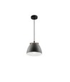 HOLM Grå Ø16cm pendel - E27 fatning, 2m ledning, Metal / Træ