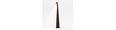 Genopladelig LED bordlampe - Sort, inde/ude, 3-trins dæmpbar, IP44, 40 cm