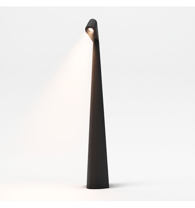 Genopladelig LED bordlampe - Sort, inde/ude, 3-trins dæmpbar, IP44, 40 cm