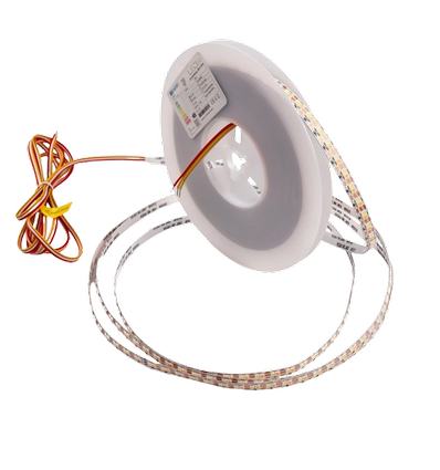 5m 9W/m CCT LED strip RA95 - 24V DC, 400 LED pr. meter, 8mm bred, 2m kabel
