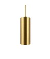 MALM E14 guld cylinder pendel - 2m ledning, med roset, uden lyskilde.